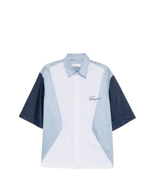 CROQUIS Blue Flap Pocket Striped Shirt for men
