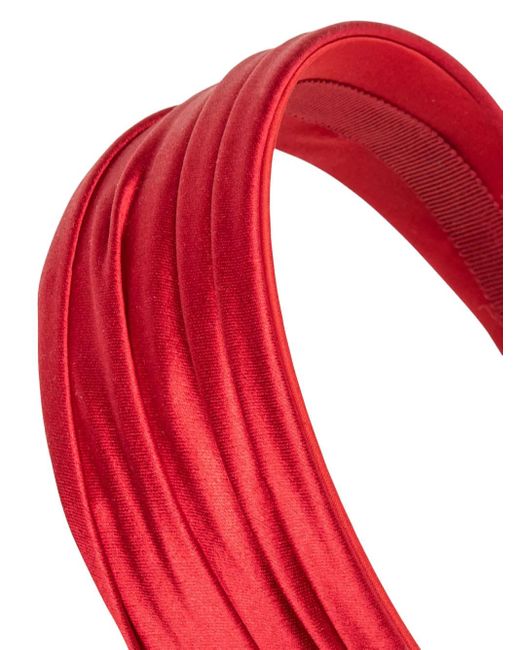 Jennifer Behr Red Natasha Silk Headband