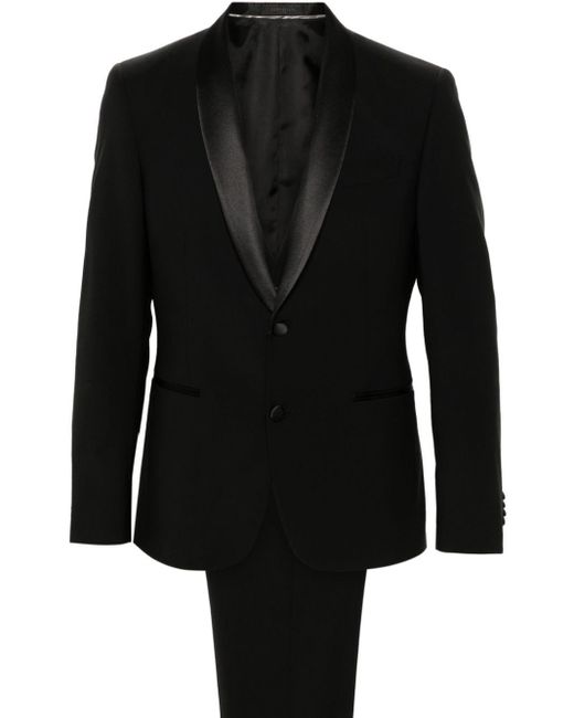 Virgin-wool three-piece suit Corneliani pour homme en coloris Black