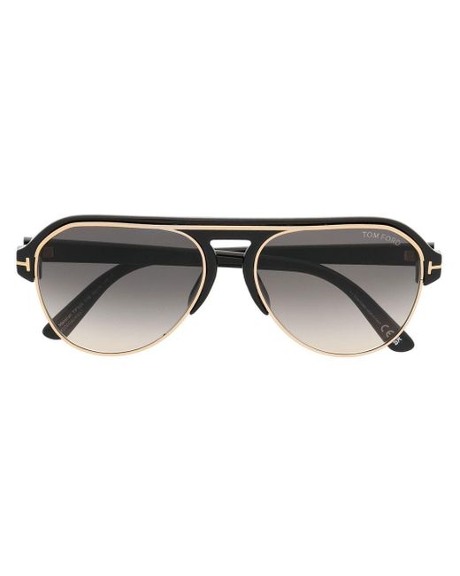 Tom Ford Tinted Pilot Sunglasses in Black for Men | Lyst UK