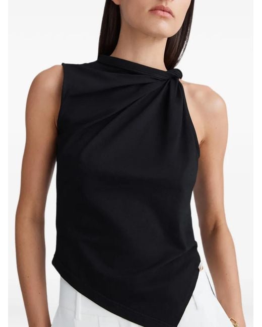 Anna Quan Black Celia Draped Top