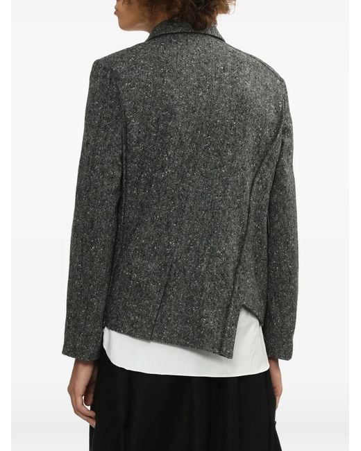 COMME DES GARÇON BLACK Gray Button Flap-Pocket Blazer for men