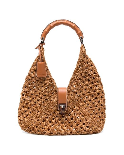 Ermanno Scervino Brown Clio Leather Shoulder Bag