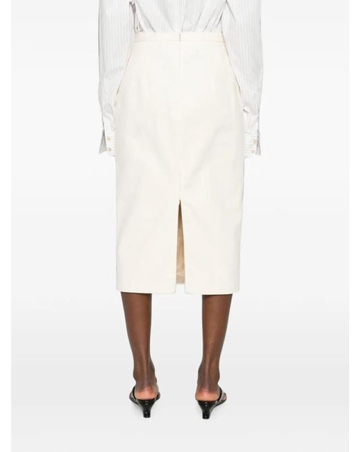 N°21 White High-Waisted Pencil Skirt