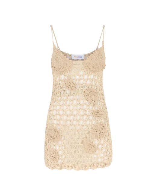 The Attico White Natural Mini Dress