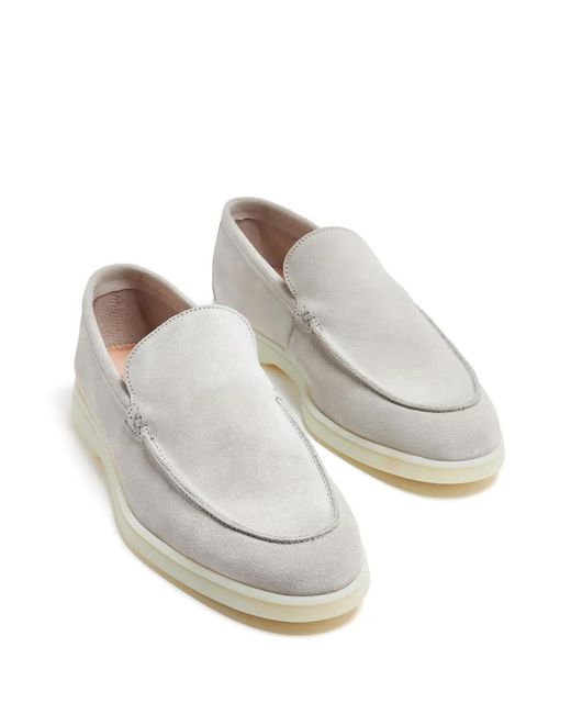Forsa White Suede Loafers for men