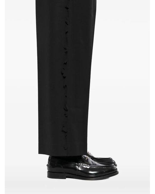 JNBY Black Ruffled-Edge Trousers