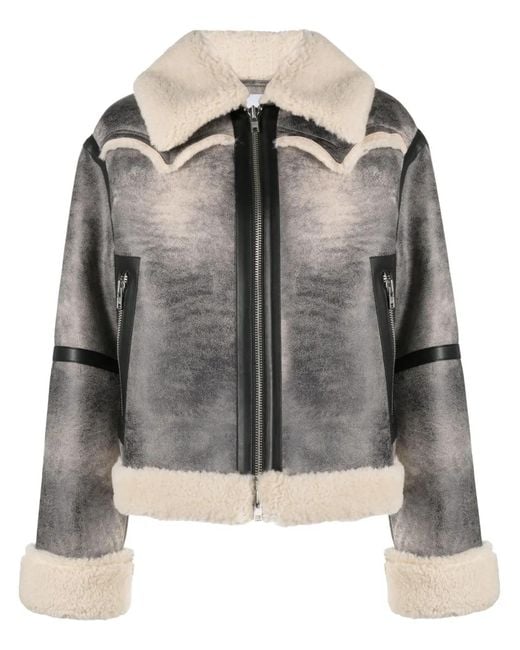 Stand Studio Black Lessie Faux-Shearling Jacket