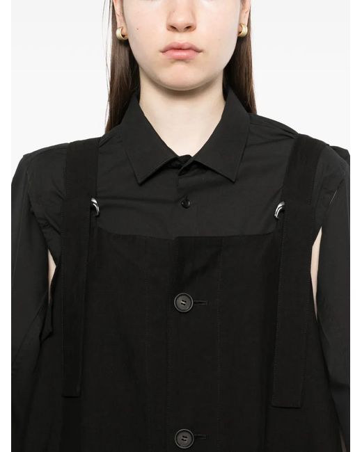 Yohji Yamamoto Black Ribbon Back Dress
