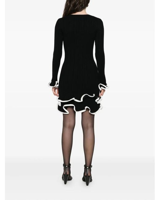 Jonathan Simkhai Black Avalon Ruffled Mini Dress
