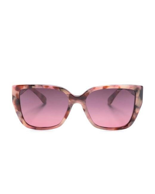 Michael Kors Pink Acadia Square-Frame Sunglasses