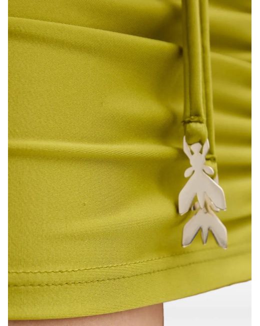 Patrizia Pepe Yellow Ruched Drawstring Skirt