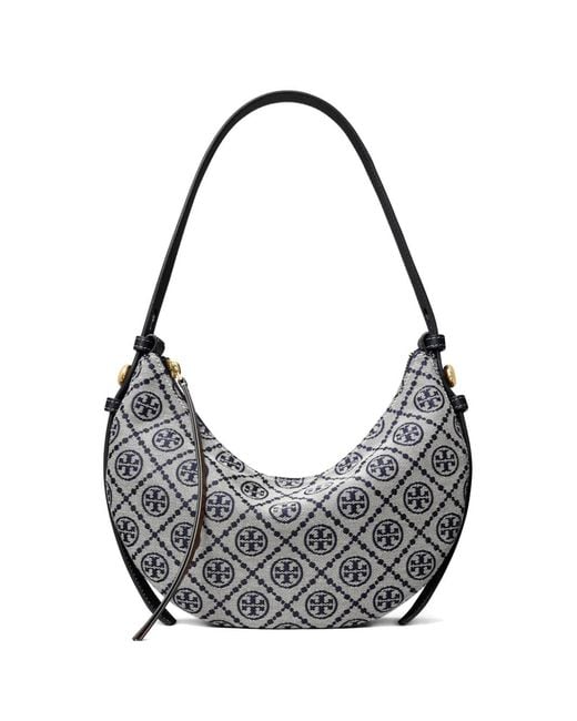 Borsa A Spalla Romy Half Moon di Tory Burch in Gray