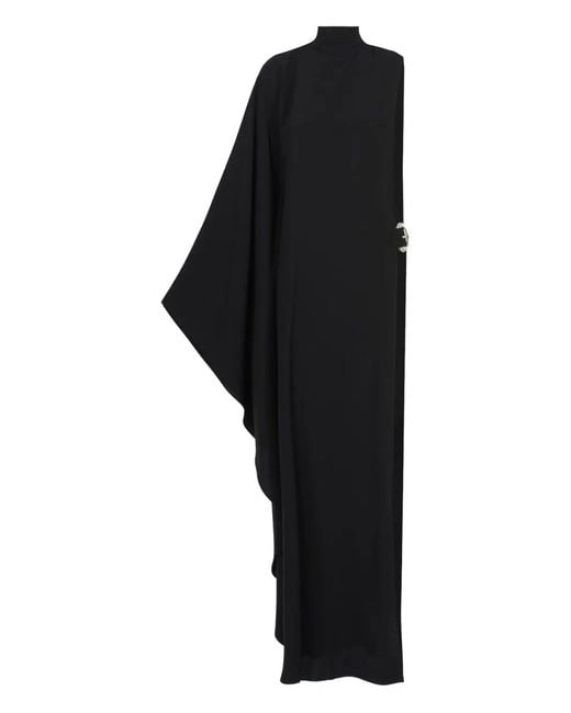 Taller Marmo Black Michela Ring-Detail Midi Dress