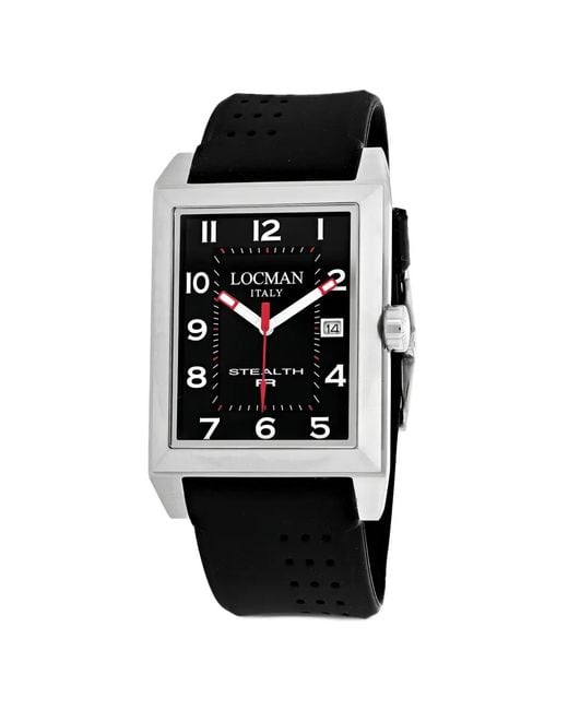 LOCMAN Black Stealth R Rectangle-Frame 34Mm Watch for men