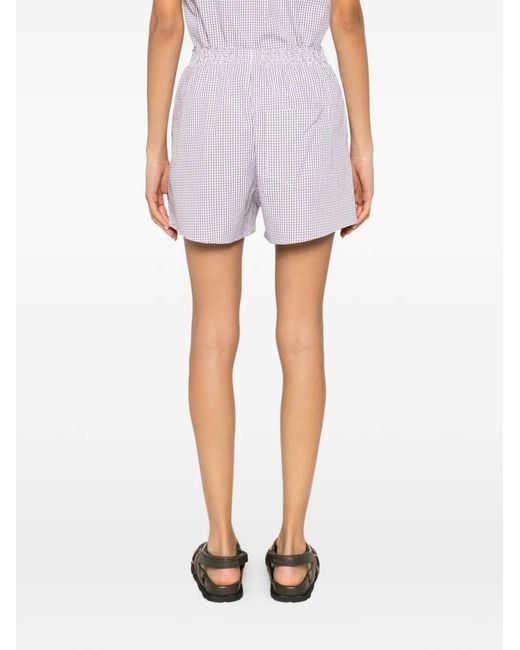 A.P.C. Purple Checked Shorts