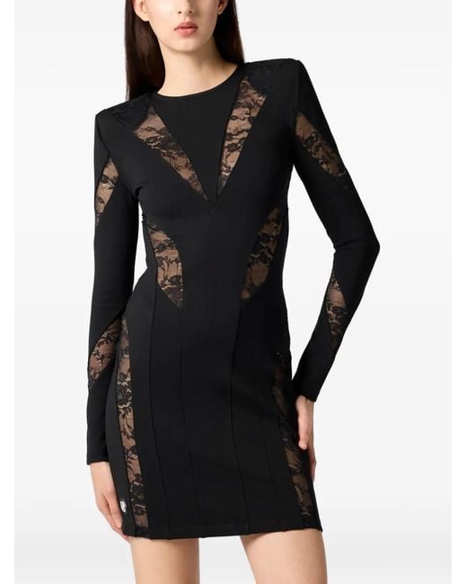 tie front black dress Vero Tie-Front Long-Sleeve Dress main image 1