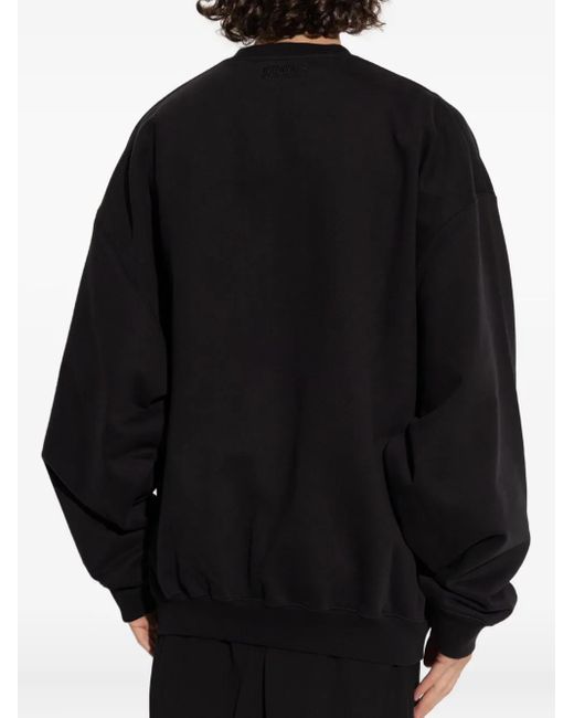 Vetements Blue Apple-Print Sweatshirt