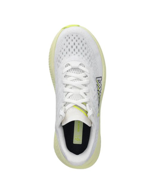 Hoka One One White Mach Logo-Print Sneakers
