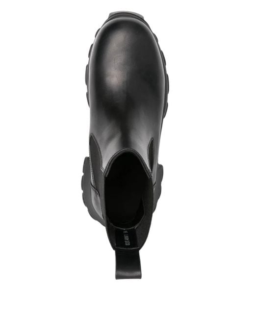 Rick Owens Black Leather Ankle Boots