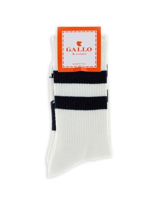 Gallo White Striped Socks