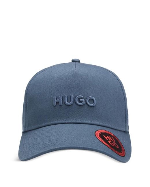 HUGO Blue Jude Logo-Embroidered Baseball Cap for men