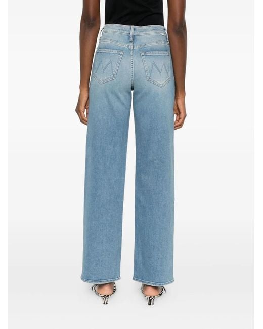 Mother Blue The Spinner Straight-Leg Jeans