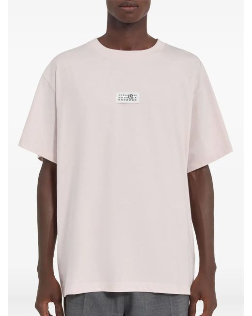 MM6 by Maison Margiela Pink Crew-Neck T-Shirt for men