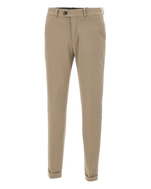 Chino Con Logo E Risvolti di Rrd in Natural da Uomo