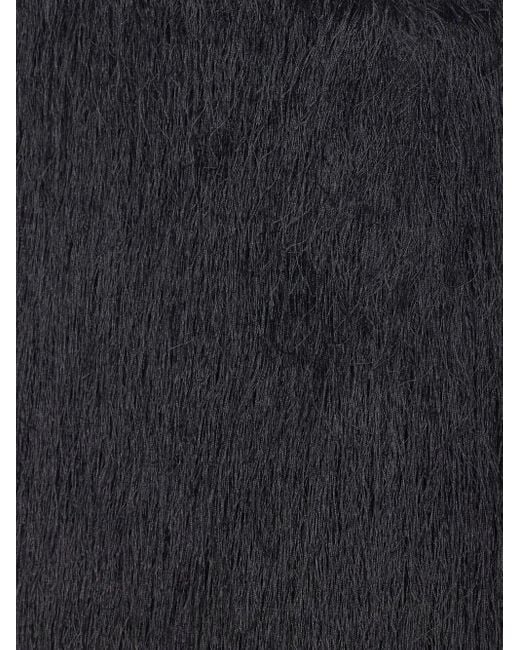 Twinset Black Fringed Mini Skirt