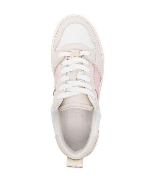 Sneakers Dennis con inserti a contrasto di Ferragamo in Pink