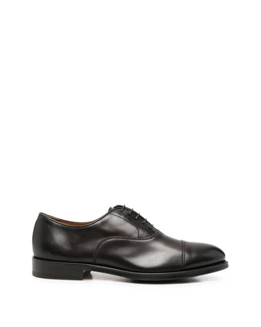 Doucal's Black Orvieto Oxford Shoes for men