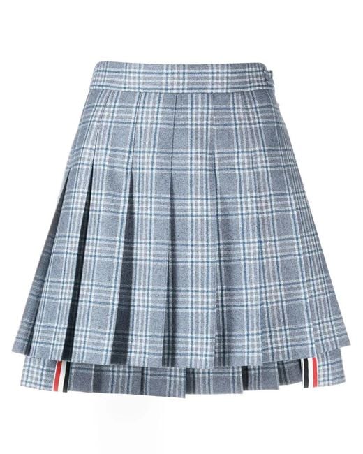 Thom Browne Blue Skirt With Logo
