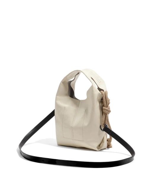 Bimba Y Lola Natural Knot Leather Mini Bag