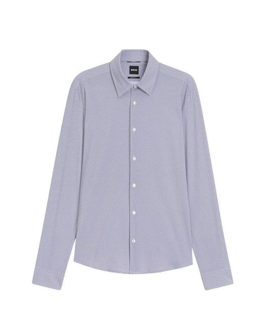 Boss Purple Patterned Shirt for men
