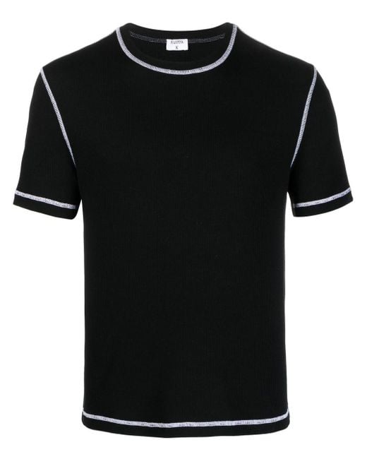 Filippa K T-shirt Met Contrasterend Stiksel in het Black voor heren
