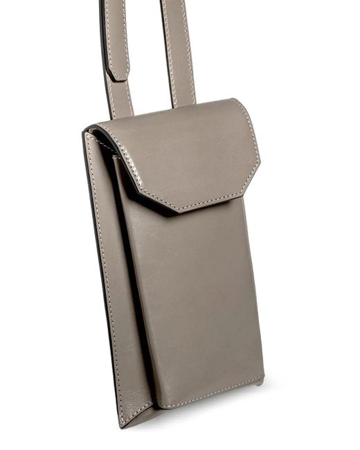 Merryl Tielman Gray Joost Leather Cross Body Bag