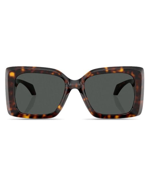 Versace Black Medusa-plaque Oversized-frame Sunglasses