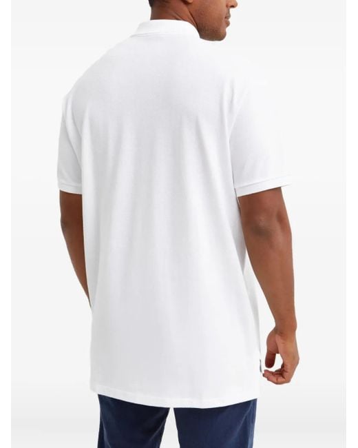 Polo Ralph Lauren White Logo-Embroidered Short-Sleeve Polo Shirt for men