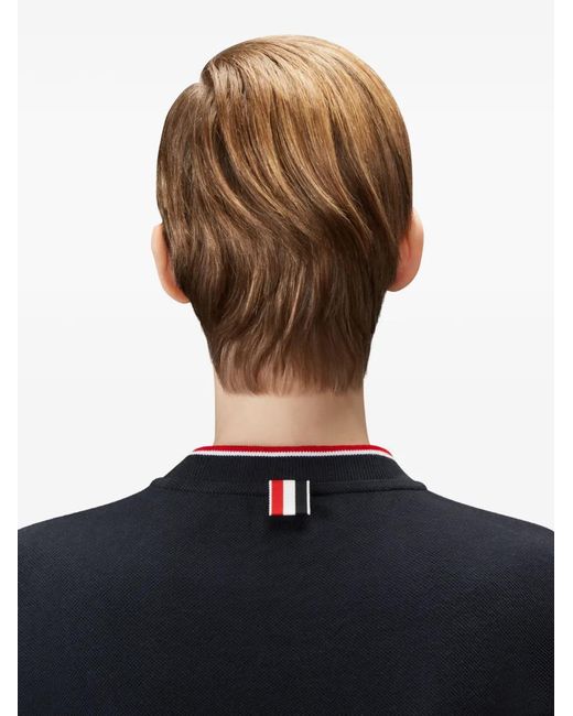 Thom Browne Blue Pique Dolman Mini T-Shirt Dress