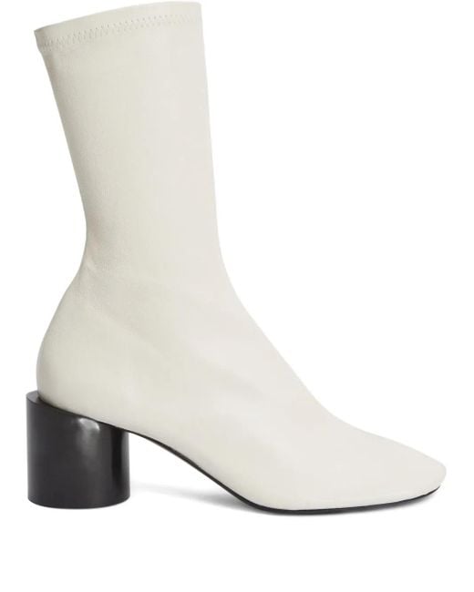 Botines con tacón grueso Jil Sander de color White