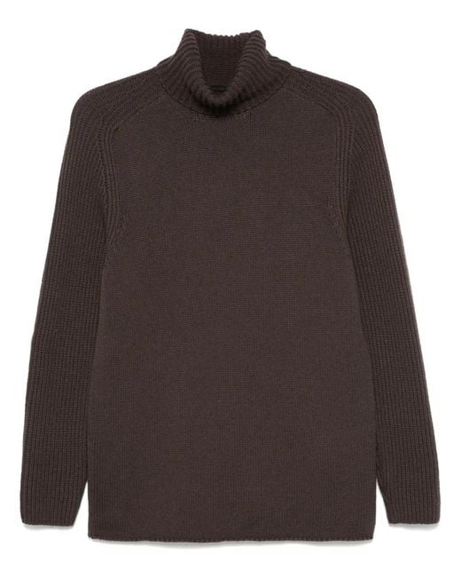 Transit Brown Virgin Wool Sweater for men