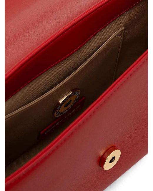 Love Moschino Red Heart-Plaque Top-Handle Tote Bag