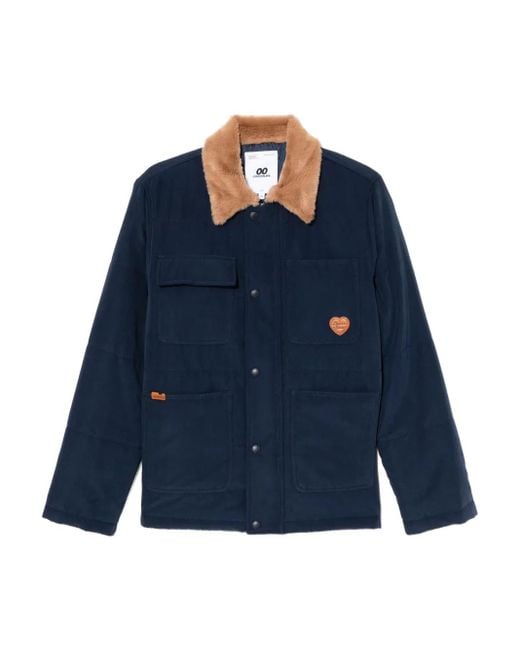 Chocoolate Blue Logo-Patch Jacket