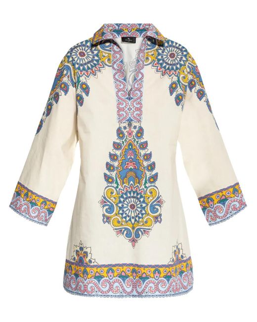 Túnica estampada Etro de color White