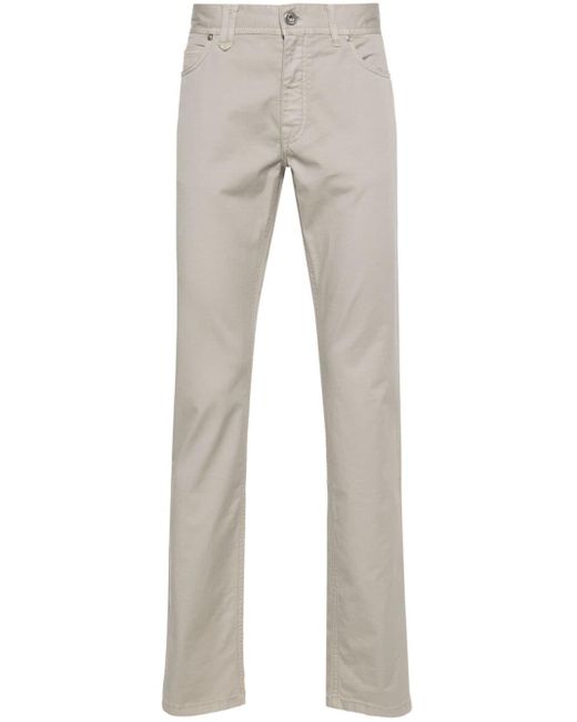 Brioni Gray Cotton Straight-leg Jeans for men