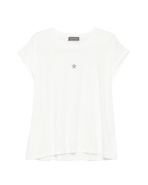 Lorena Antoniazzi White Capricorn Star-Embellished T-Shirt