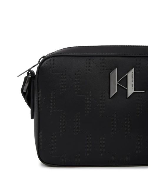 メンズ Karl Lagerfeld K/plak ショルダーバッグ Black