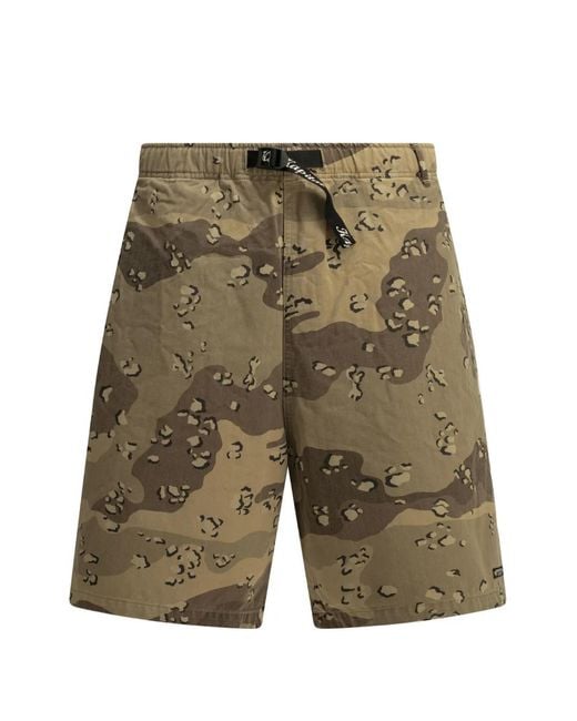 Kapital Green Camouflage-Print Shorts for men
