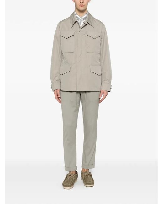 Eleventy White Patch-Pocket Jacket for men